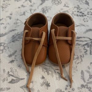 Classic Brown Toddler Leather Lace-Up Shoes